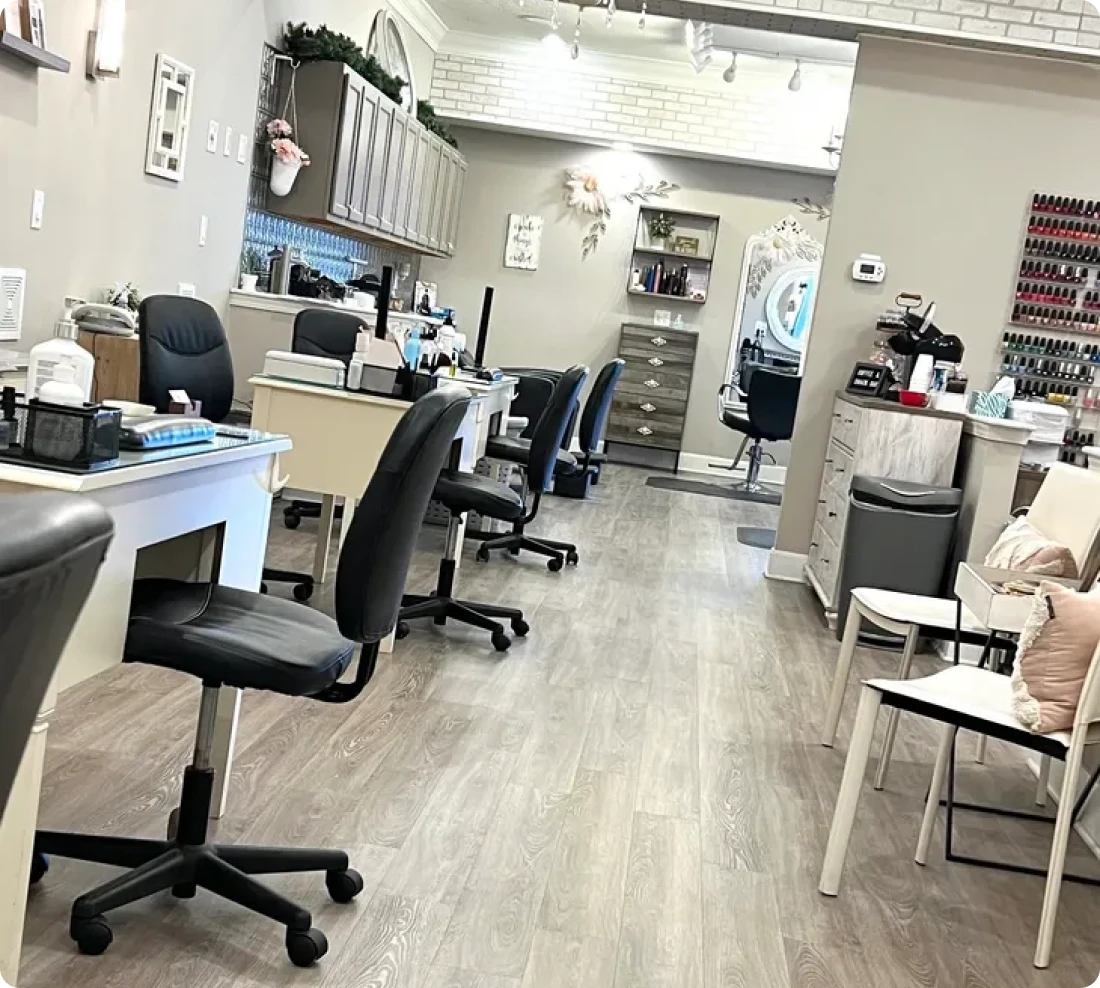Nail salon with modern decor